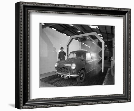 Mini Van Being Washed in a Car Wash, Co-Op Garage, Scunthorpe, Lincolnshire, 1965-Michael Walters-Framed Photographic Print