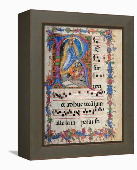 Miniature depicting the Resurrection-Sano di Pietro-Framed Stretched Canvas