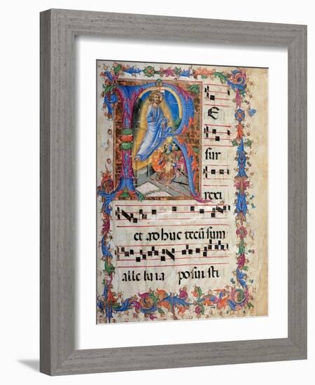 Miniature depicting the Resurrection-Sano di Pietro-Framed Art Print