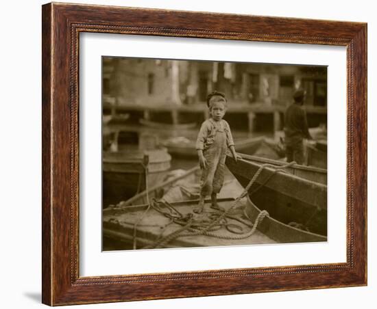 Miniature Fisherman-Lewis Wickes Hine-Framed Photo