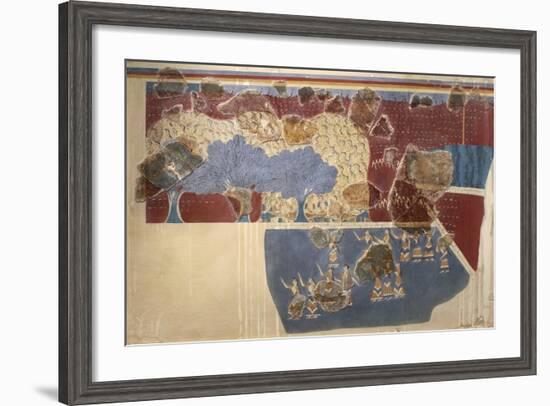 Miniature Fresco of Ladies Attending Ceremony-null-Framed Giclee Print