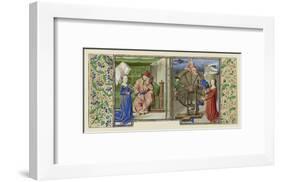 Miniature from Boethius, Consolation de philosophie, c.1460-70-French School-Framed Giclee Print