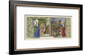 Miniature from Boethius, Consolation de philosophie, c.1460-70-French School-Framed Giclee Print