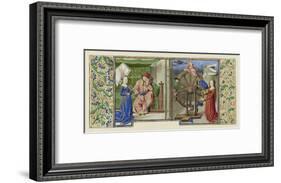 Miniature from Boethius, Consolation de philosophie, c.1460-70-French School-Framed Giclee Print