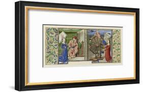 Miniature from Boethius, Consolation de philosophie, c.1460-70-French School-Framed Giclee Print