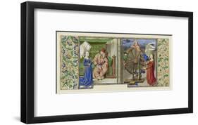 Miniature from Boethius, Consolation de philosophie, c.1460-70-French School-Framed Giclee Print