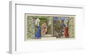 Miniature from Boethius, Consolation de philosophie, c.1460-70-French School-Framed Giclee Print