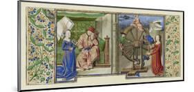 Miniature from Boethius, Consolation de philosophie, c.1460-70-French School-Mounted Giclee Print