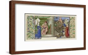 Miniature from Boethius, Consolation de philosophie, c.1460-70-French School-Framed Giclee Print