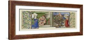 Miniature from Boethius, Consolation de philosophie, c.1460-70-French School-Framed Giclee Print