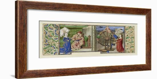 Miniature from Boethius, Consolation de philosophie, c.1460-70-French School-Framed Giclee Print