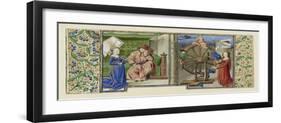 Miniature from Boethius, Consolation de philosophie, c.1460-70-French School-Framed Giclee Print