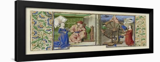 Miniature from Boethius, Consolation de philosophie, c.1460-70-French School-Framed Giclee Print