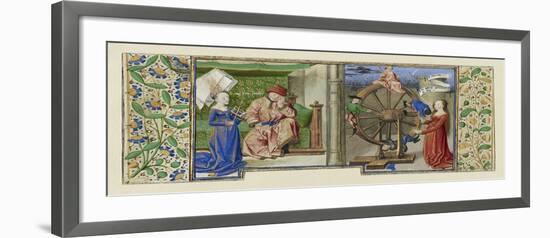 Miniature from Boethius, Consolation de philosophie, c.1460-70-French School-Framed Giclee Print