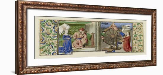 Miniature from Boethius, Consolation de philosophie, c.1460-70-French School-Framed Giclee Print