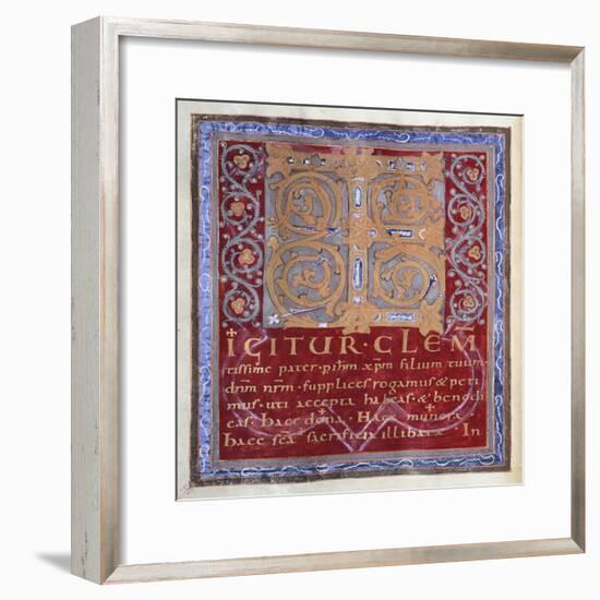 Miniature from Saint Wolfgang's Sacrament, Manuscript, Germany 9th Century-null-Framed Giclee Print