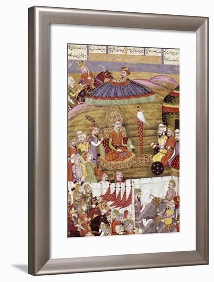 Miniature from Shahnameh or the Persian Book of Kings, Arabic Manuscript, Persia-null-Framed Giclee Print