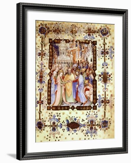 Miniature from the Book of Hours Visconti or Offiziolo Visconti, 14th-15th Century-null-Framed Giclee Print