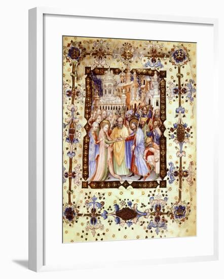 Miniature from the Book of Hours Visconti or Offiziolo Visconti, 14th-15th Century-null-Framed Giclee Print