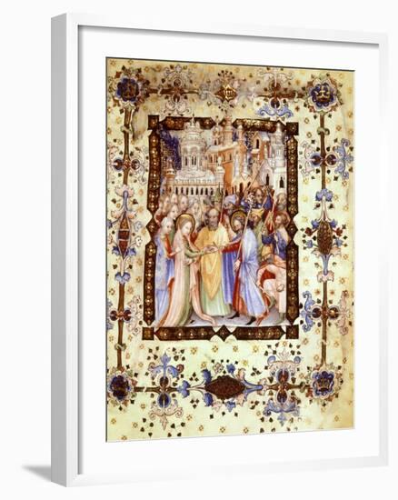 Miniature from the Book of Hours Visconti or Offiziolo Visconti, 14th-15th Century-null-Framed Giclee Print