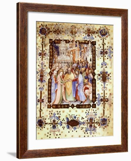 Miniature from the Book of Hours Visconti or Offiziolo Visconti, 14th-15th Century-null-Framed Giclee Print