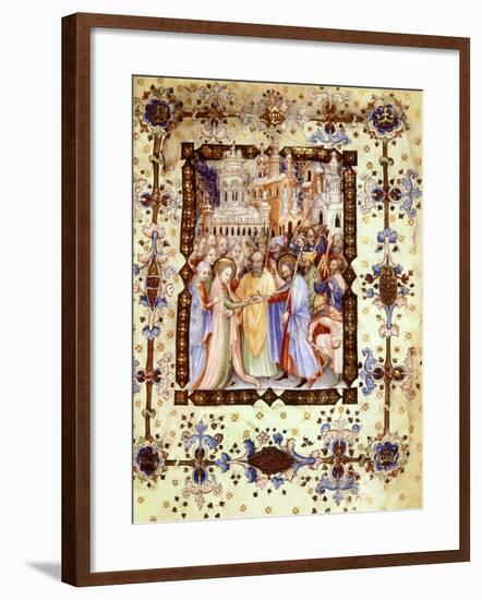 Miniature from the Book of Hours Visconti or Offiziolo Visconti, 14th-15th Century-null-Framed Giclee Print