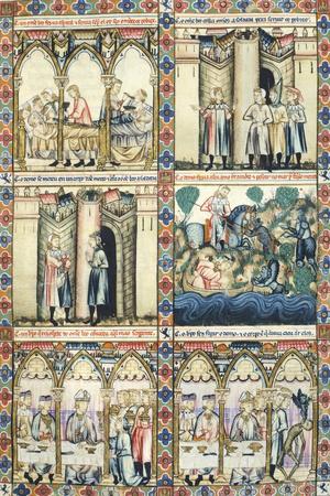 Illustration from Cantigas de Santa Maria manuscript. The Cantigas