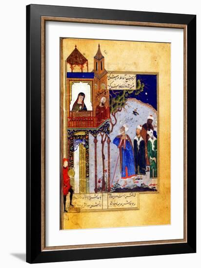 Miniature From the 'Conference of the Birds' by Attar of Nishapur-null-Framed Giclee Print