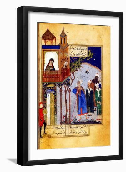 Miniature From the 'Conference of the Birds' by Attar of Nishapur-null-Framed Giclee Print