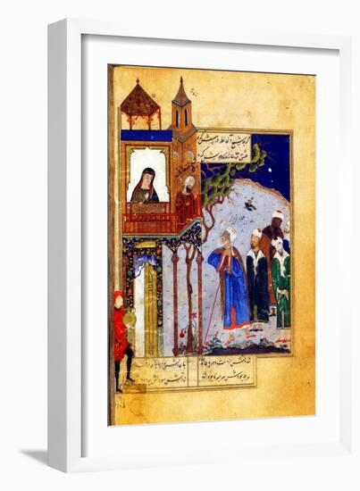 Miniature From the 'Conference of the Birds' by Attar of Nishapur-null-Framed Giclee Print