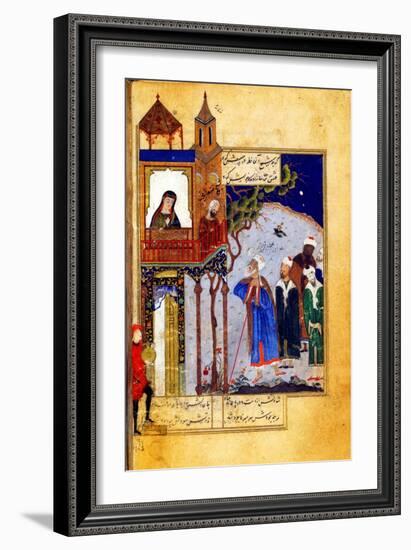 Miniature From the 'Conference of the Birds' by Attar of Nishapur-null-Framed Giclee Print