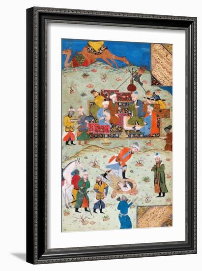 Miniature from Yusuf and Zalikha (Legend of Joseph and Potiphar's Wif) by Jami-null-Framed Giclee Print