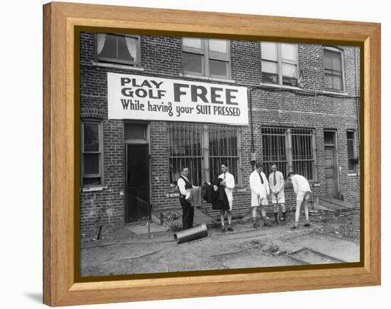 Miniature Golf at Tailor's Shop-null-Framed Premier Image Canvas
