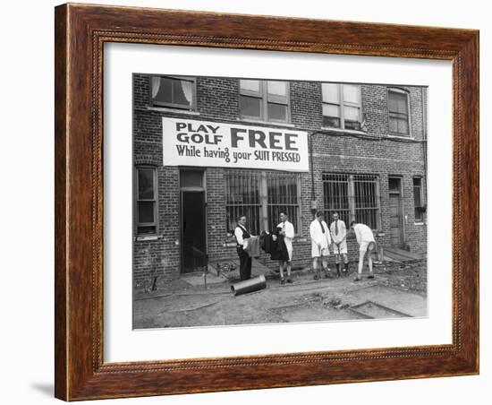 Miniature Golf at Tailor's Shop-null-Framed Photographic Print