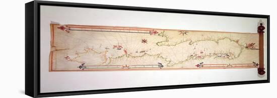 Miniature Nautical Map of the Adriatic, 1624-Alvise Gramolin-Framed Premier Image Canvas