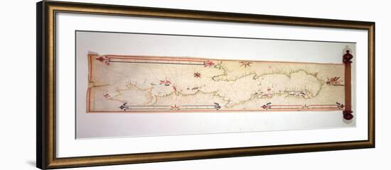 Miniature Nautical Map of the Adriatic, 1624-Alvise Gramolin-Framed Giclee Print