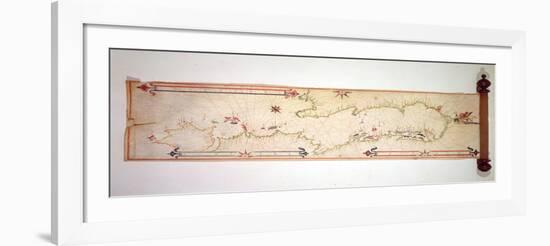 Miniature Nautical Map of the Adriatic, 1624-Alvise Gramolin-Framed Giclee Print