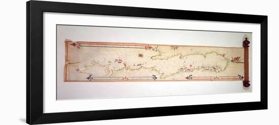 Miniature Nautical Map of the Adriatic, 1624-Alvise Gramolin-Framed Giclee Print