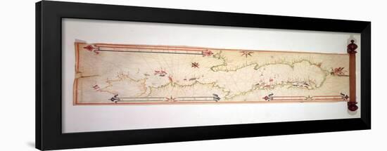 Miniature Nautical Map of the Adriatic, 1624-Alvise Gramolin-Framed Giclee Print
