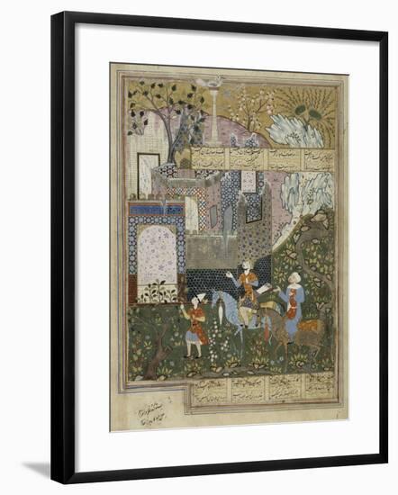 Miniature : Nuchirvan et son vizir-null-Framed Giclee Print