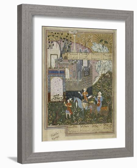 Miniature : Nuchirvan et son vizir-null-Framed Giclee Print