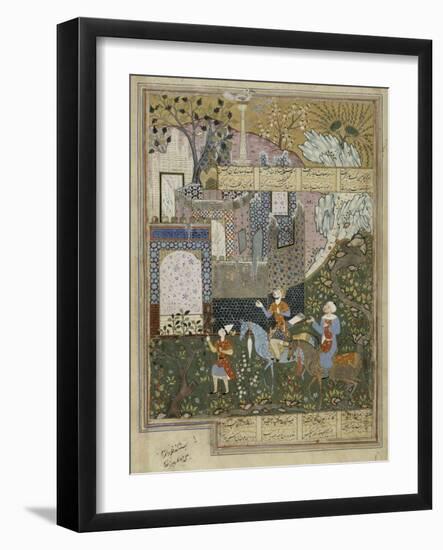 Miniature : Nuchirvan et son vizir-null-Framed Giclee Print