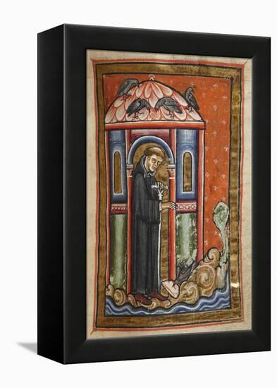 Miniature Of a Crow Bringing Lard To Cuthbert-Bede-Framed Premier Image Canvas