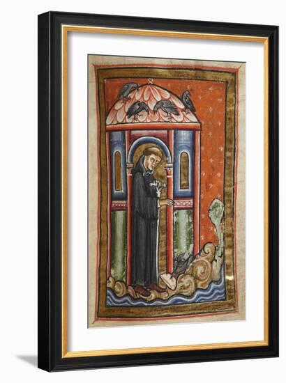 Miniature Of a Crow Bringing Lard To Cuthbert-Bede-Framed Giclee Print