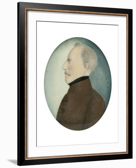 Miniature of “Colonel Gustafsson” former Gustav IV Adolf King of Sweden, c.1830-Unknown Artist-Framed Giclee Print