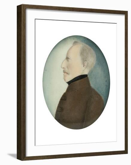 Miniature of “Colonel Gustafsson” former Gustav IV Adolf King of Sweden, c.1830-Unknown Artist-Framed Giclee Print