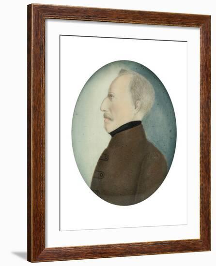 Miniature of “Colonel Gustafsson” former Gustav IV Adolf King of Sweden, c.1830-Unknown Artist-Framed Giclee Print