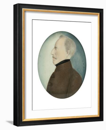 Miniature of “Colonel Gustafsson” former Gustav IV Adolf King of Sweden, c.1830-Unknown Artist-Framed Giclee Print
