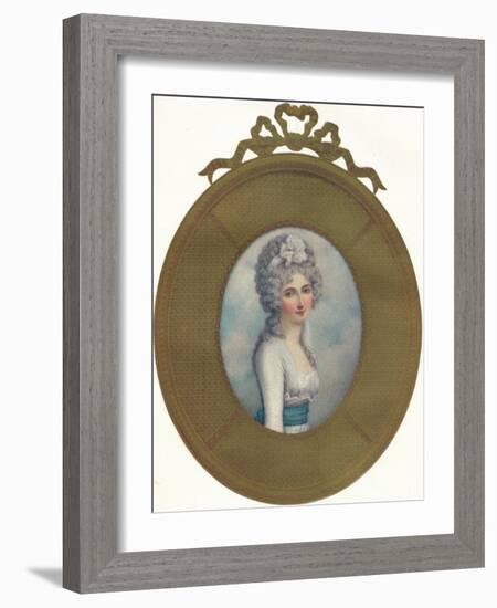 Miniature Portrait of Katherine, Lady Manners, Later Lady Huntingtower, 1787, (1907)-Richard Cosway-Framed Giclee Print