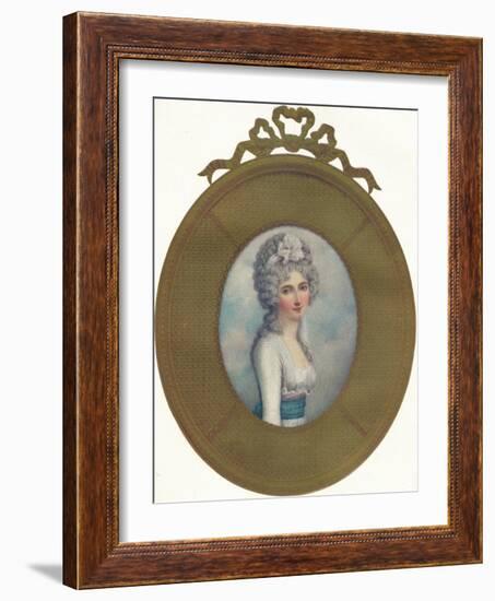 Miniature Portrait of Katherine, Lady Manners, Later Lady Huntingtower, 1787, (1907)-Richard Cosway-Framed Giclee Print